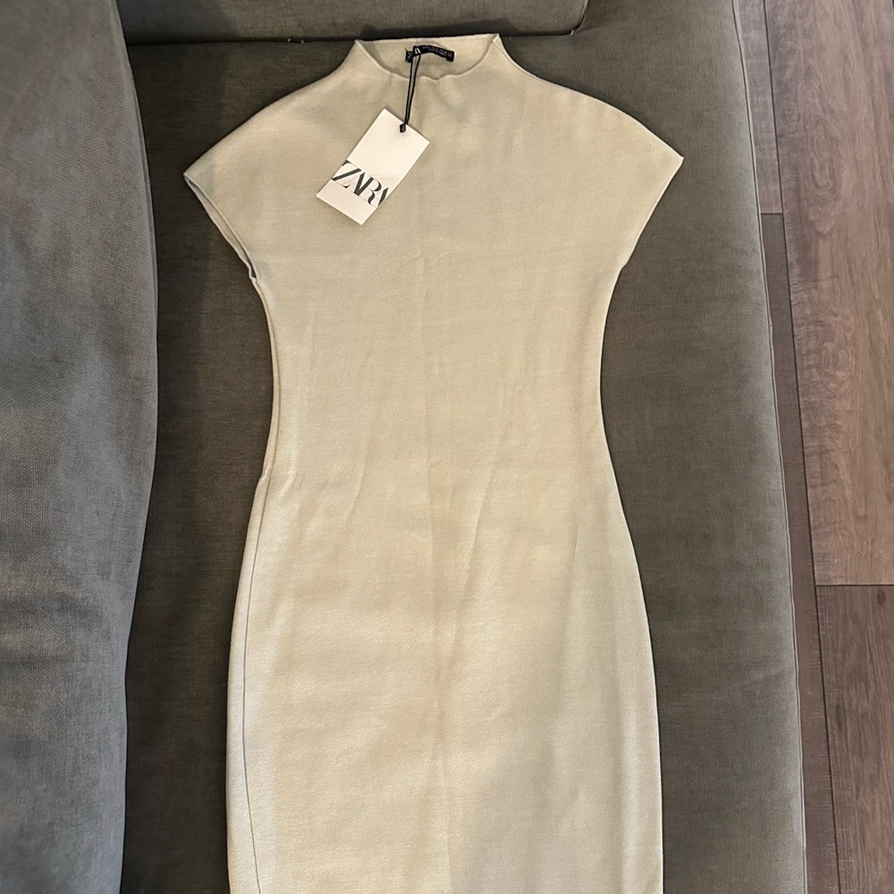 SOLD!! BRAND NEW Zara Beige Mini Dress
